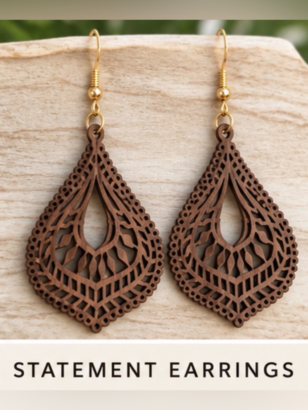 Spanish Coastal Wood Earrings